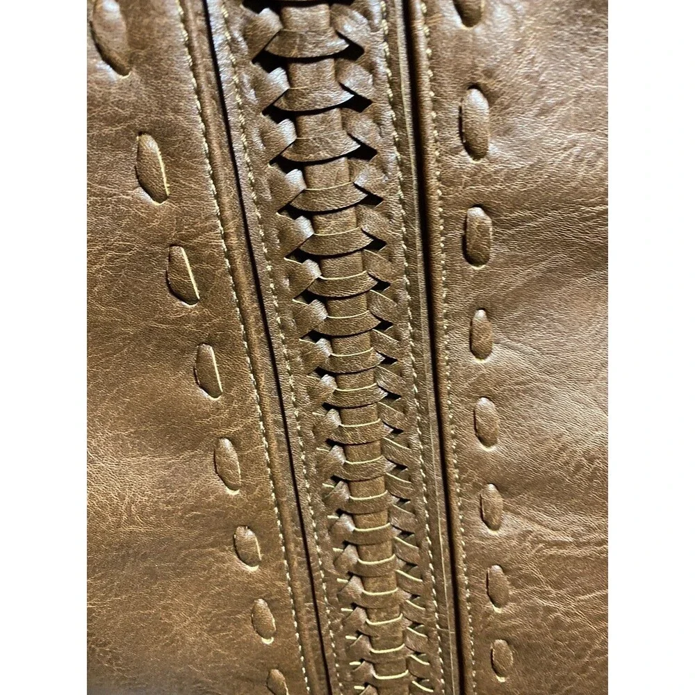Montana West Conceal Carry Tote Brwn Shoulder Bag MSRP  59.99 Braided Detail NWT